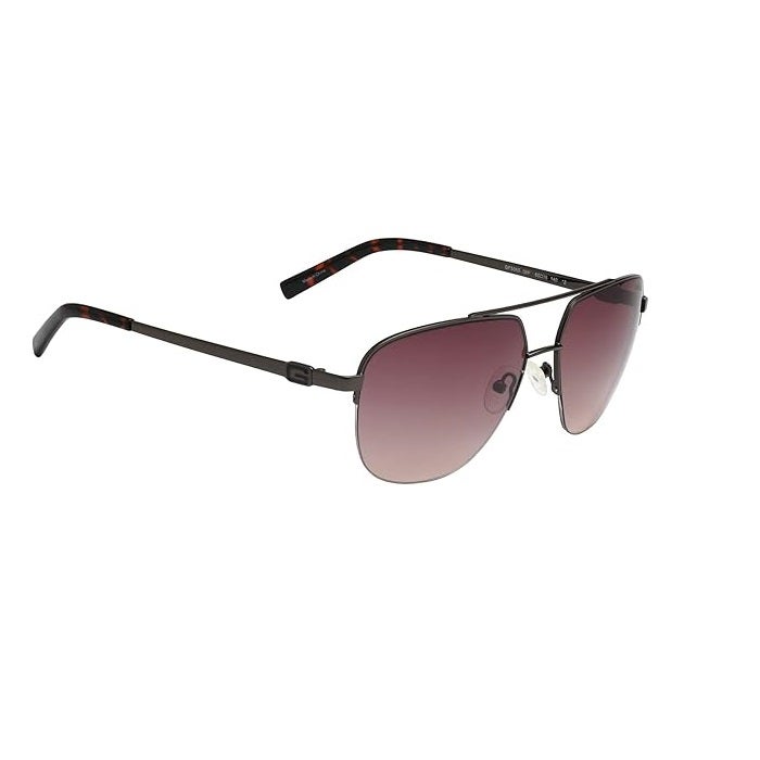 GUESS GF5065 08F Designer Unisex Sunglasses – Trendsetting Fashion Eyewear, Iconic Logo Aviator Shiny Gunmetal Frame Design, with Brown Lenses for UV Protection – Ideal for Large Faces, XL Fit - Image 3